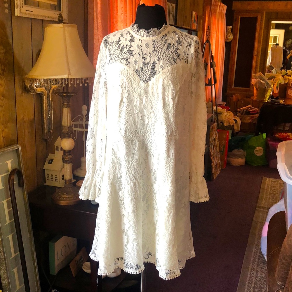 Beautiful White Lace SHEIN Curvy Dress plus size